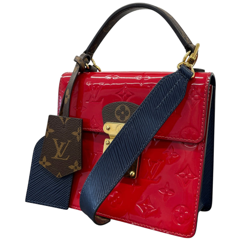 Women's Vernis Monogram Spring Street Scarlet Handbag Red