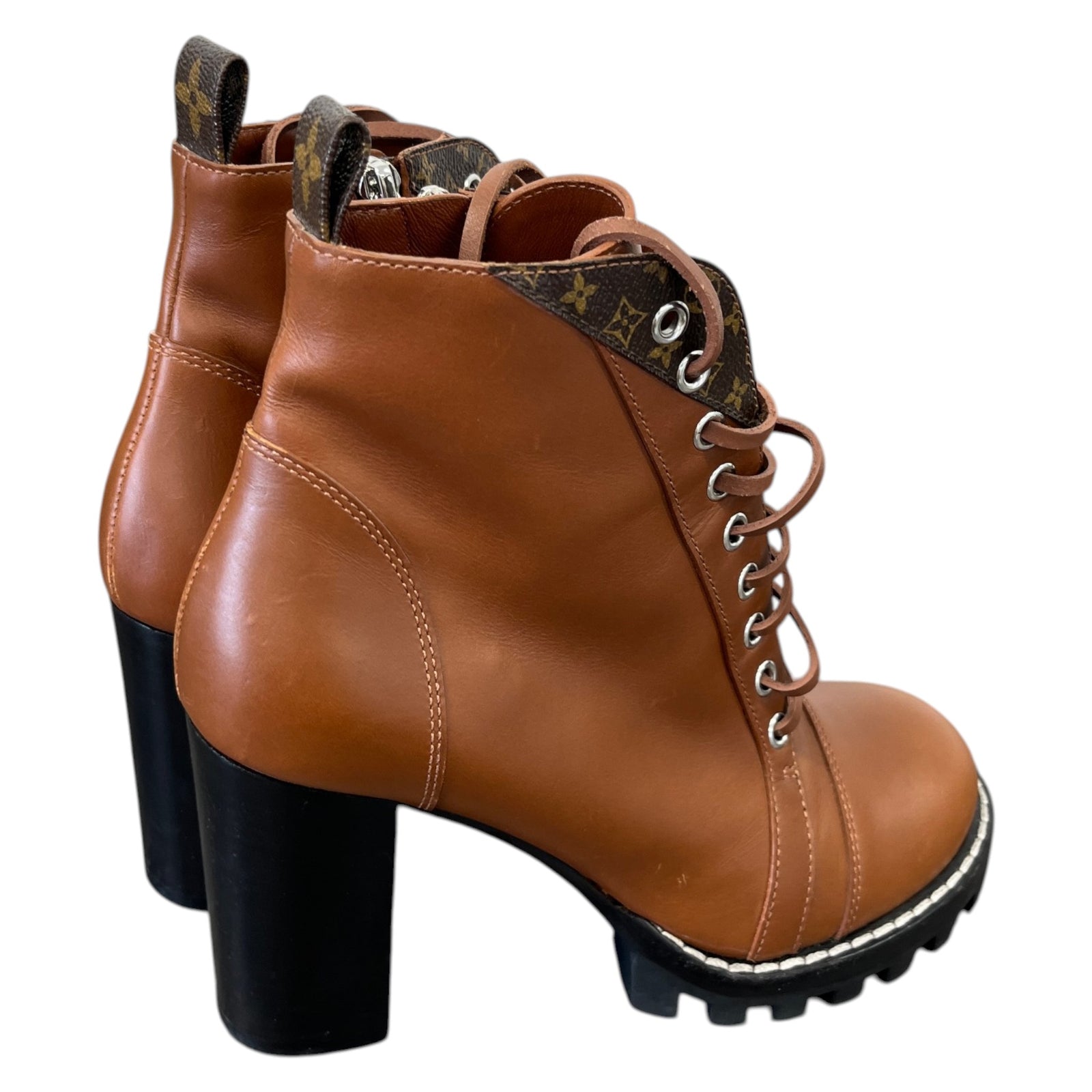 Women's Monogram Star Trail Ankle Boots Brown Size UK 6 / EU 39 - Photo 8