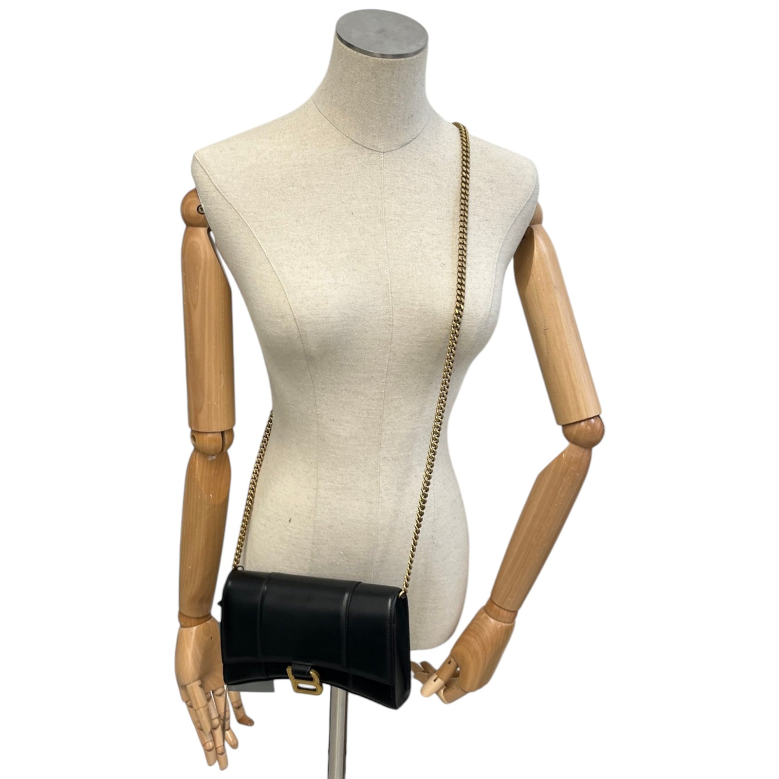 Women's Hourglass Wallet On Chain Bag Black - Photo 2