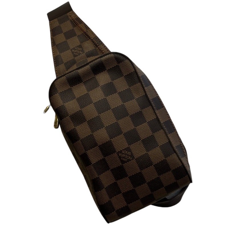 Men's Damier Ebene Geronimos Messenger Bag Brown