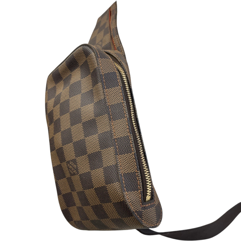 Men's Damier Ebene Geronimos Messenger Bag Brown