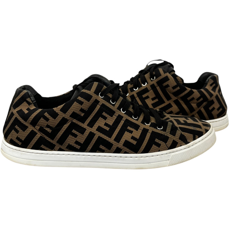 Men's FF Monogram Low Trainers Brown Size UK 8 / EU 42