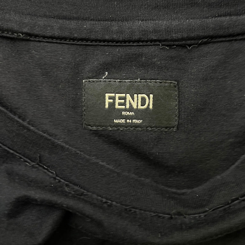 Men's Ff Monogram Box Logo T-Shirt Black Size L