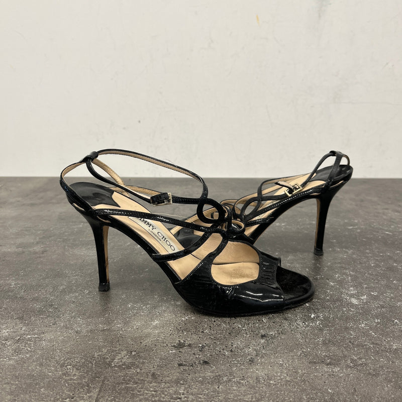 Women's Strappy Heels Black Size UK 6 / EU 39