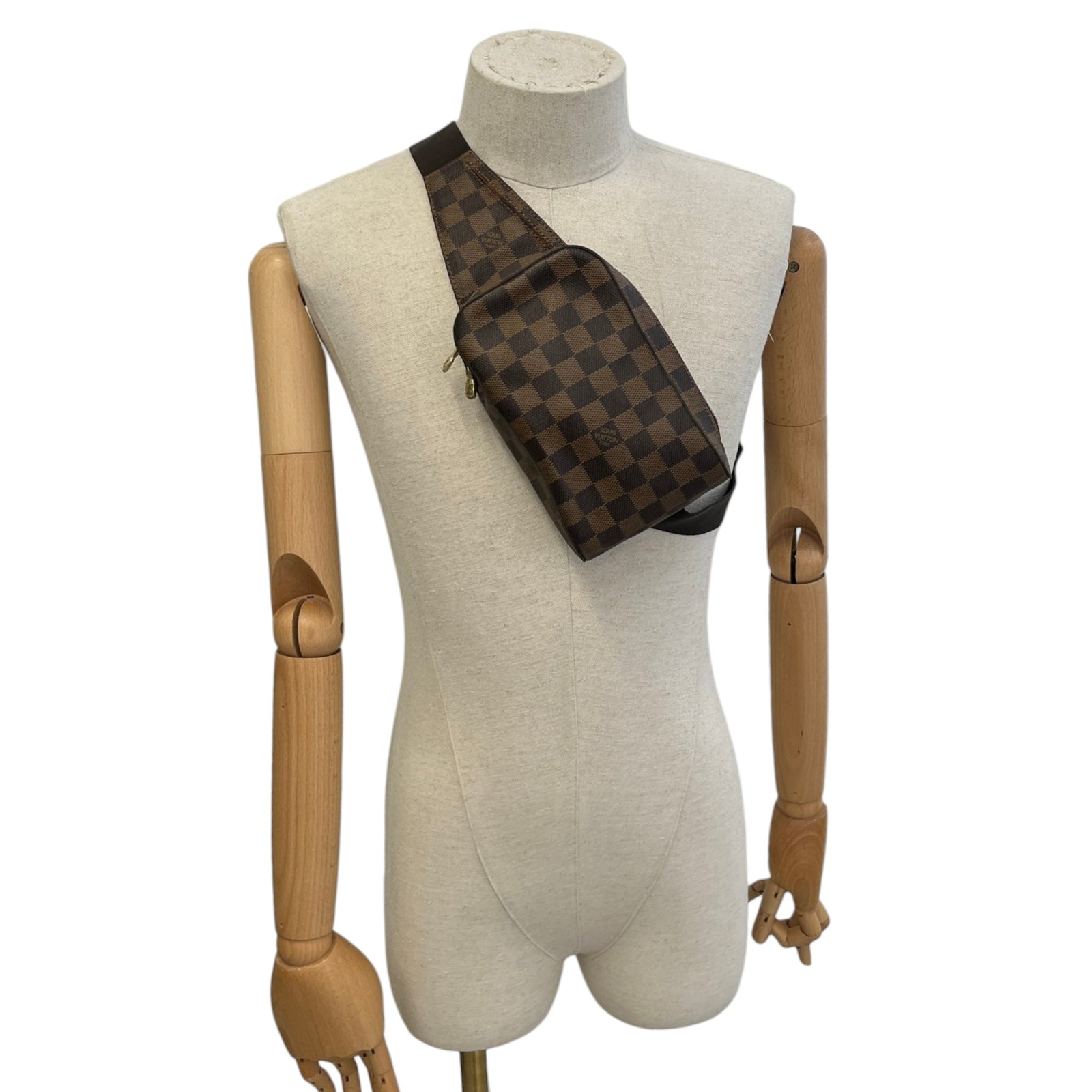 Men's Damier Ebene Geronimos Messenger Bag Brown - Photo 2