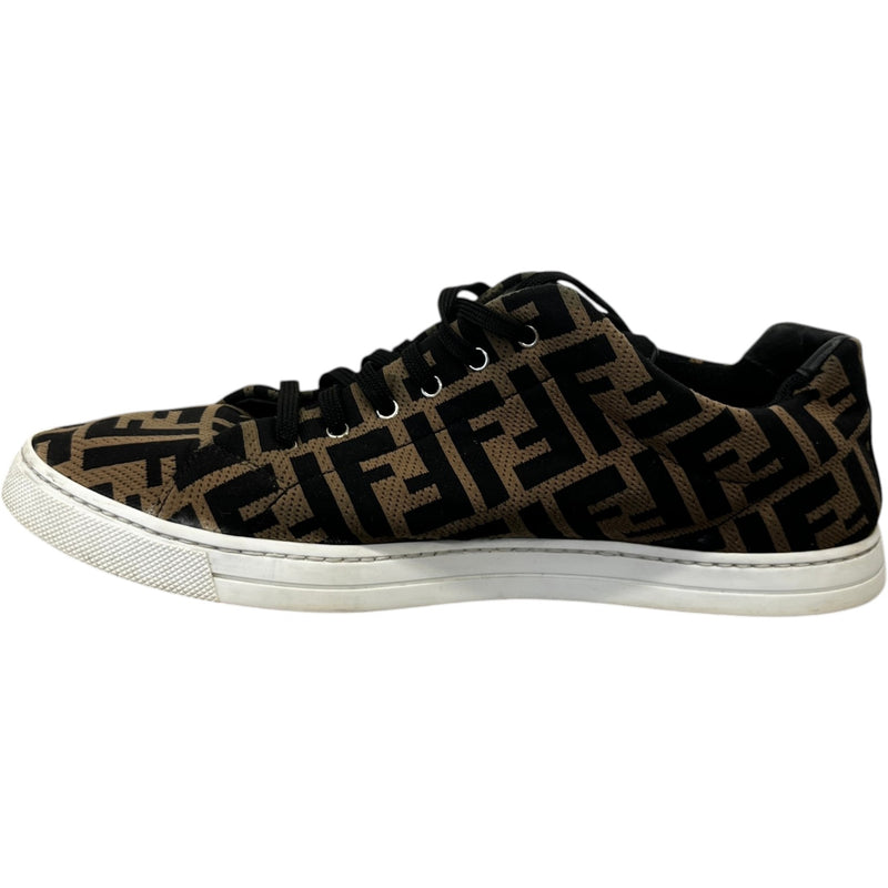 Men's FF Monogram Low Trainers Brown Size UK 8 / EU 42
