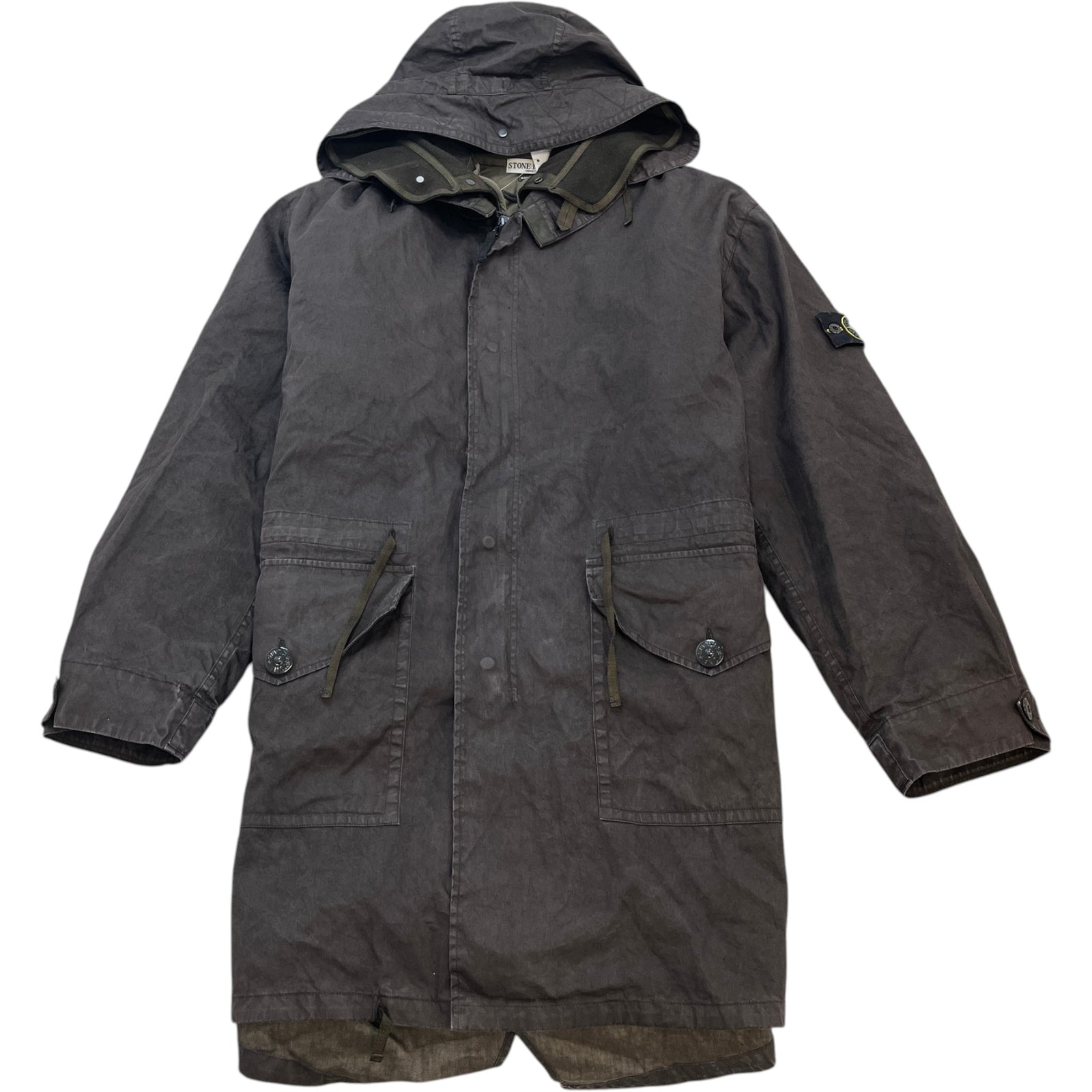Men's Applique Logo Down Jacket Black Size XL - Photo 1