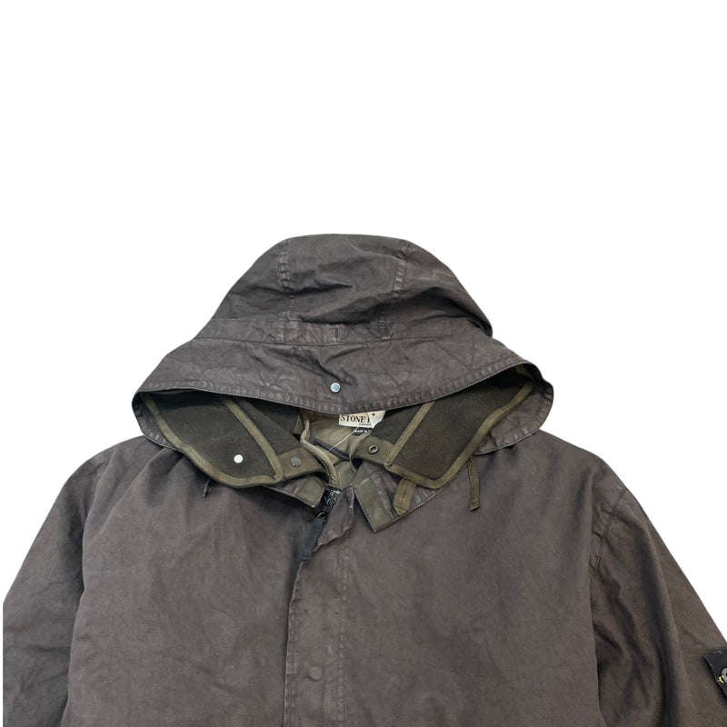 Men's Applique Logo Down Jacket Black Size XL