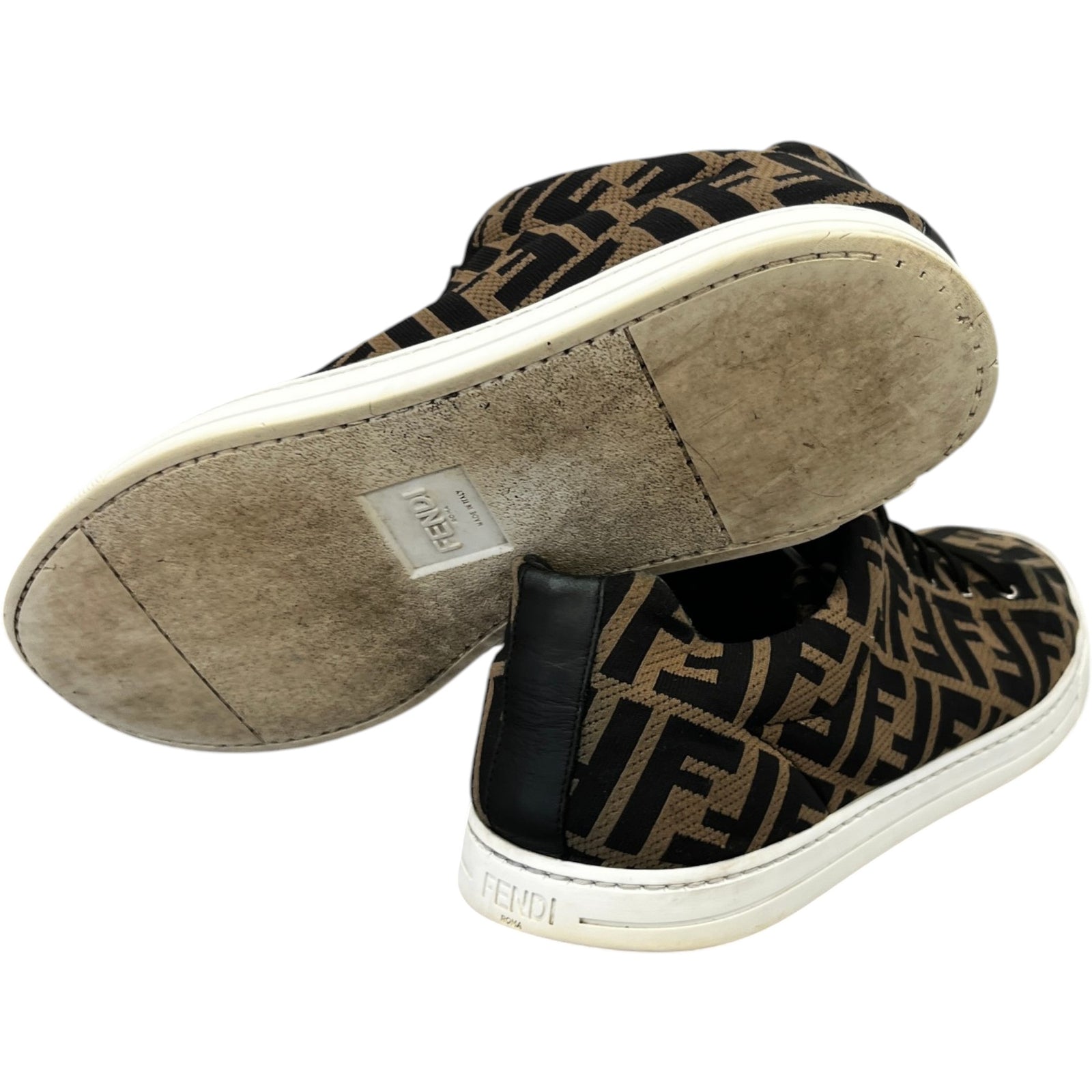 Men's FF Monogram Low Trainers Brown Size UK 8 / EU 42 - Photo 10