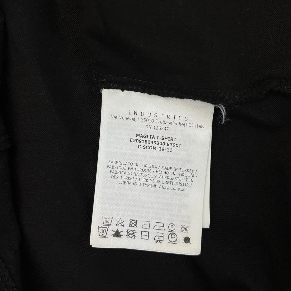 Men's Maglia T-Shirt Black Size S - Photo 5