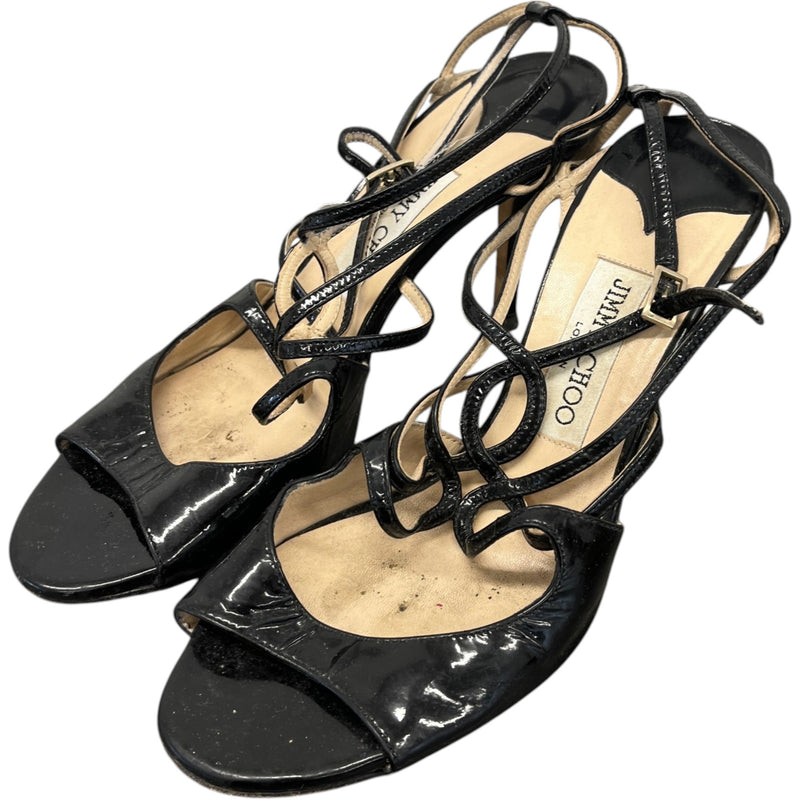Women's Strappy Heels Black Size UK 6 / EU 39