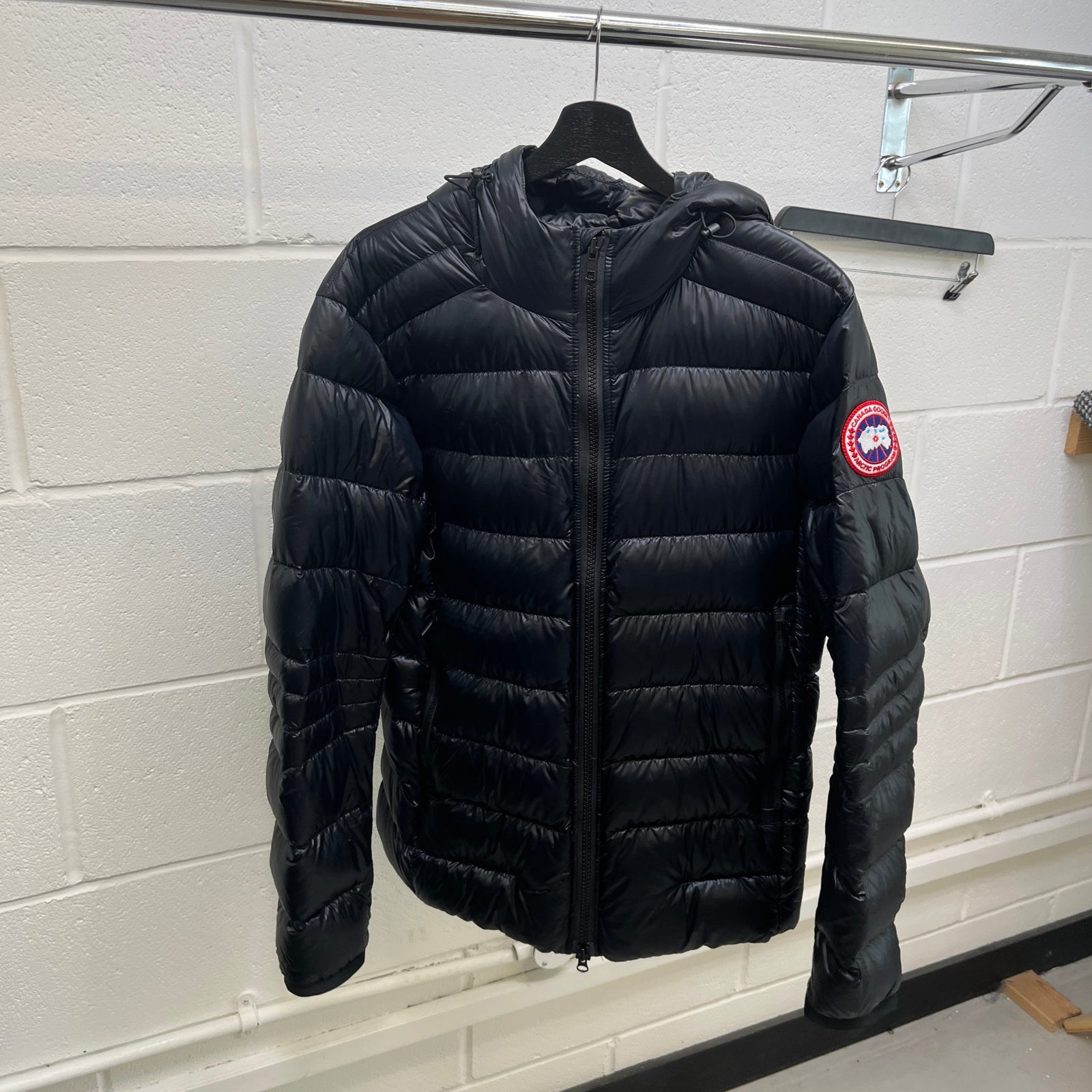 Men's Crofton Hoody Down Jacket Navy Size L - Photo 8