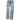 Men's Logo Print Distressed Jeans Blue Size Waist 30"