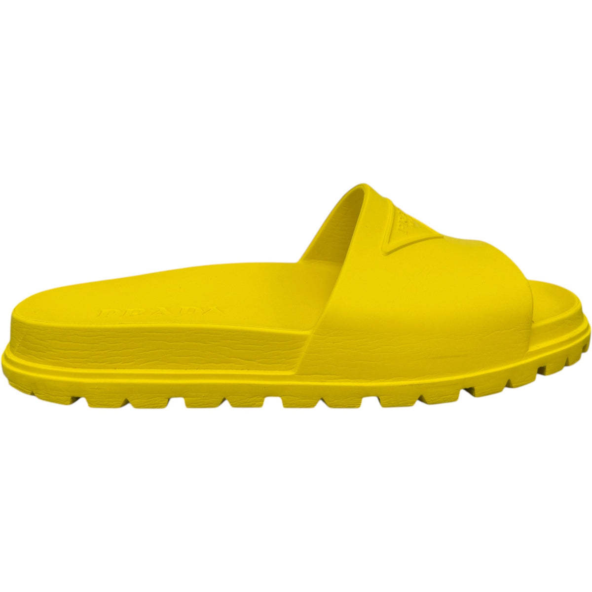 Men's EVA Triangle Logo Slides Yellow Size UK 11 / EU 45 - Photo 1