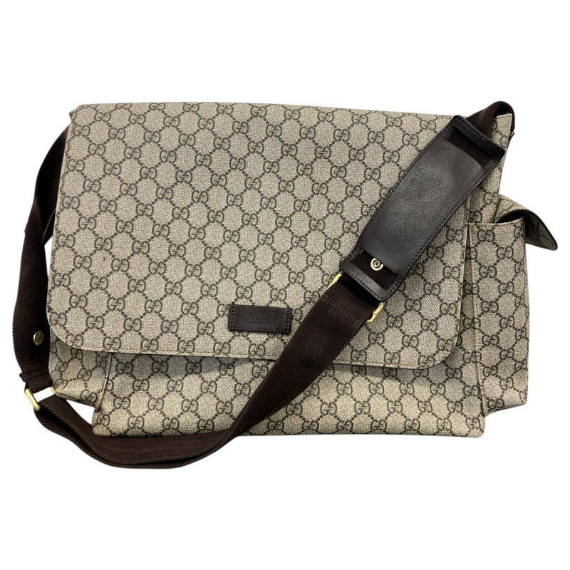 Men's GG Supreme Changing Baby Travel Bag Beige