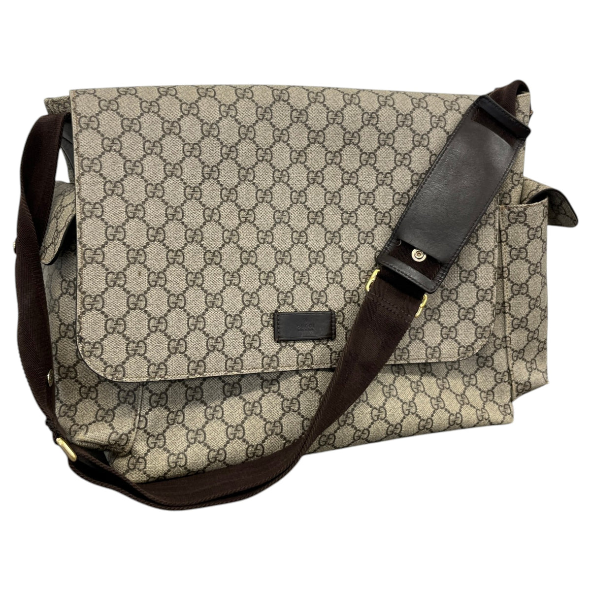 Men's GG Supreme Changing Baby Travel Bag Beige - Photo 4