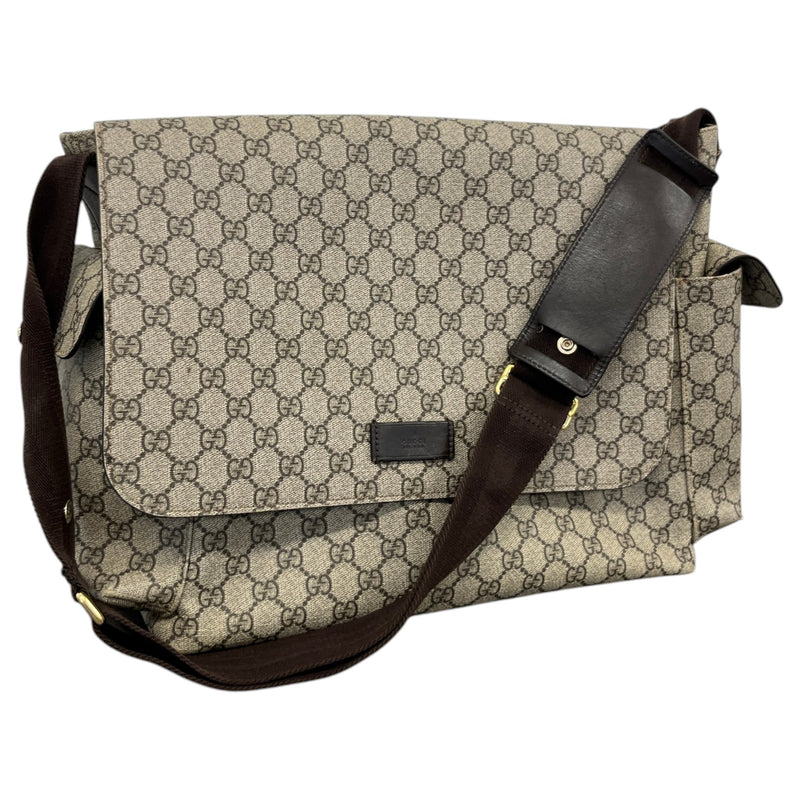 Men's GG Supreme Changing Baby Travel Bag Beige