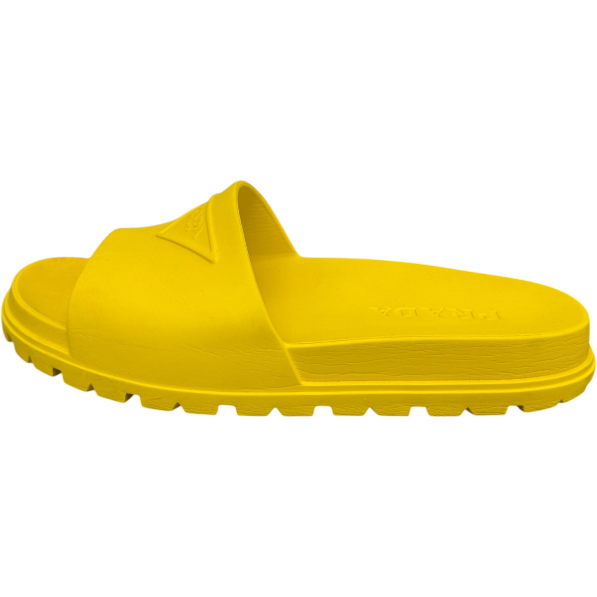 Men's EVA Triangle Logo Slides Yellow Size UK 11 / EU 45 - Photo 4