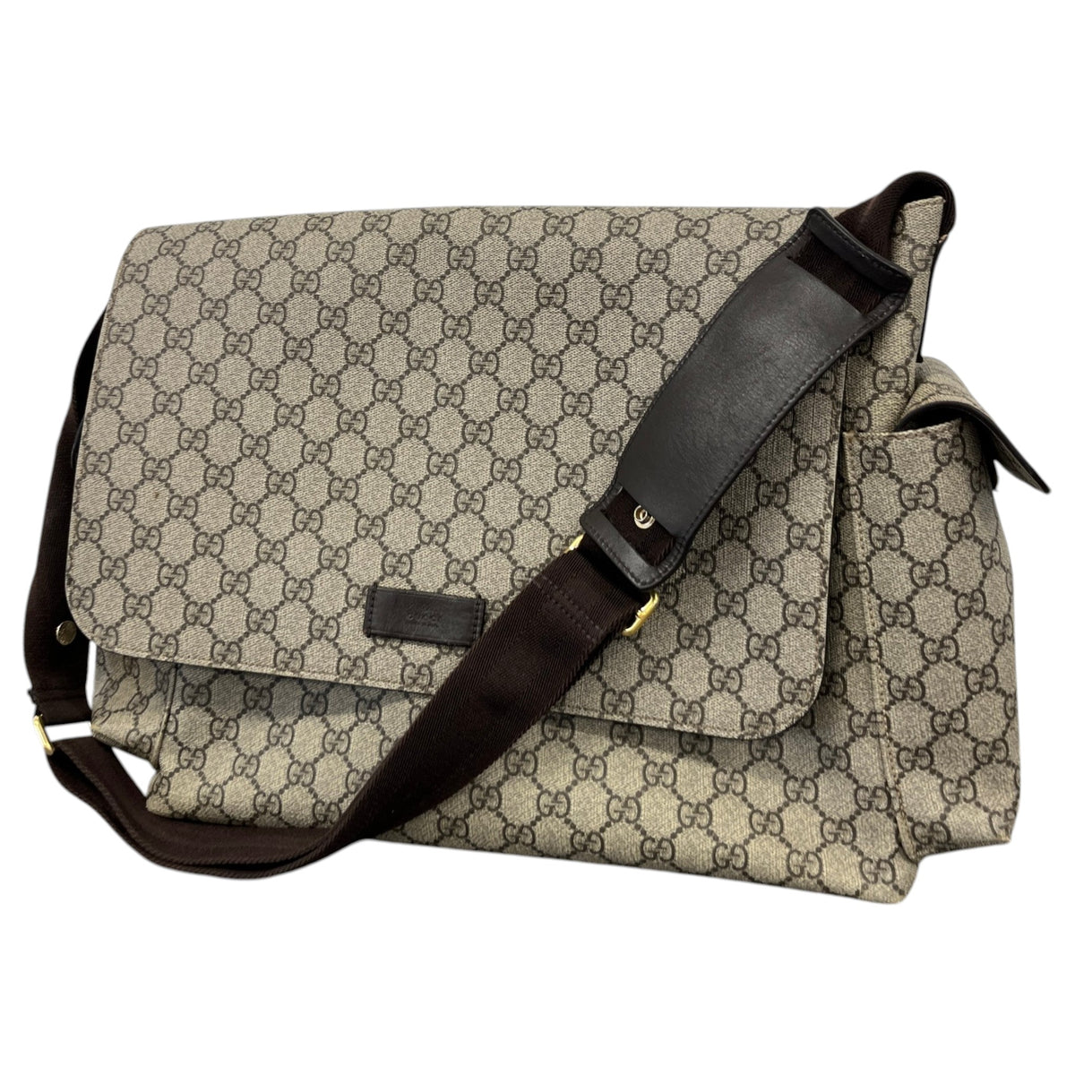 Men's GG Supreme Changing Baby Travel Bag Beige - Photo 5