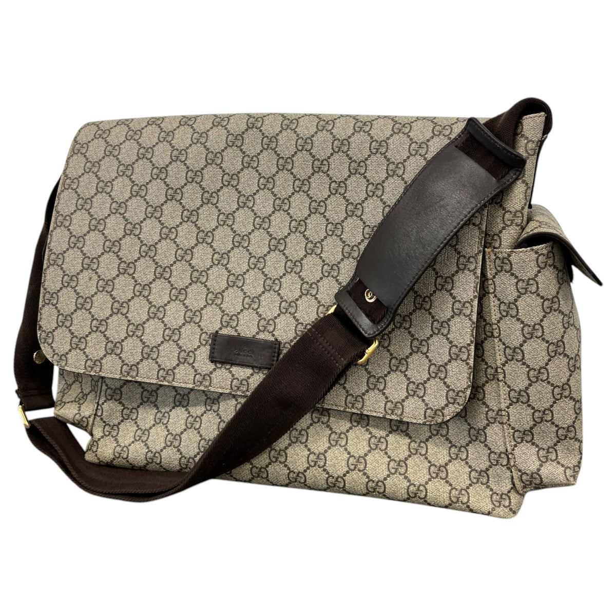 Men's GG Supreme Changing Baby Travel Bag Beige - Photo 6