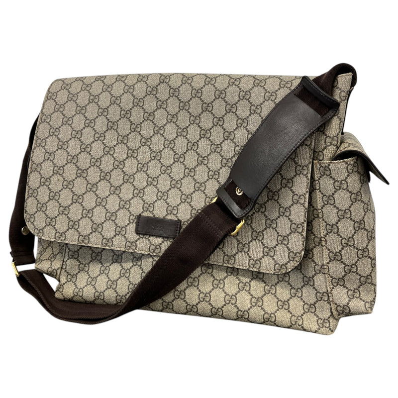 Men's GG Supreme Changing Baby Travel Bag Beige