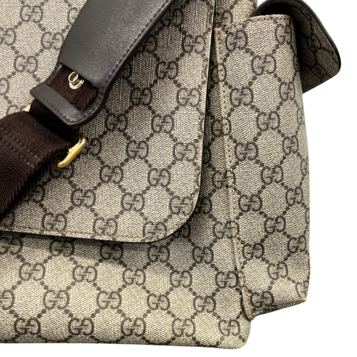 Men's GG Supreme Changing Baby Travel Bag Beige - Photo 17