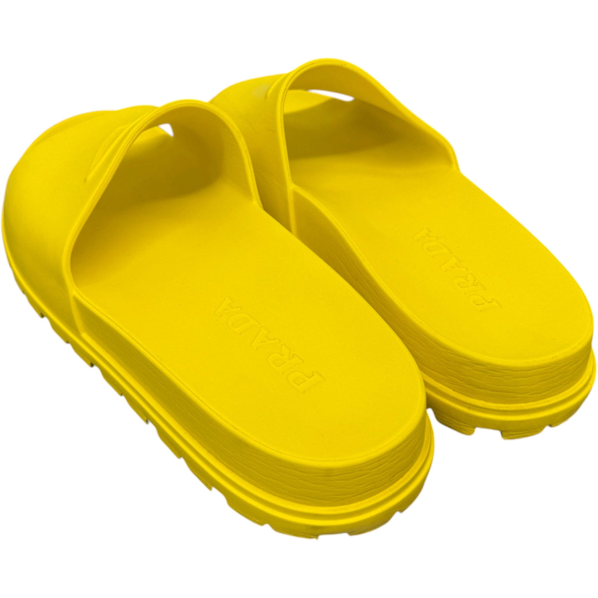 Men's EVA Triangle Logo Slides Yellow Size UK 11 / EU 45 - Photo 8