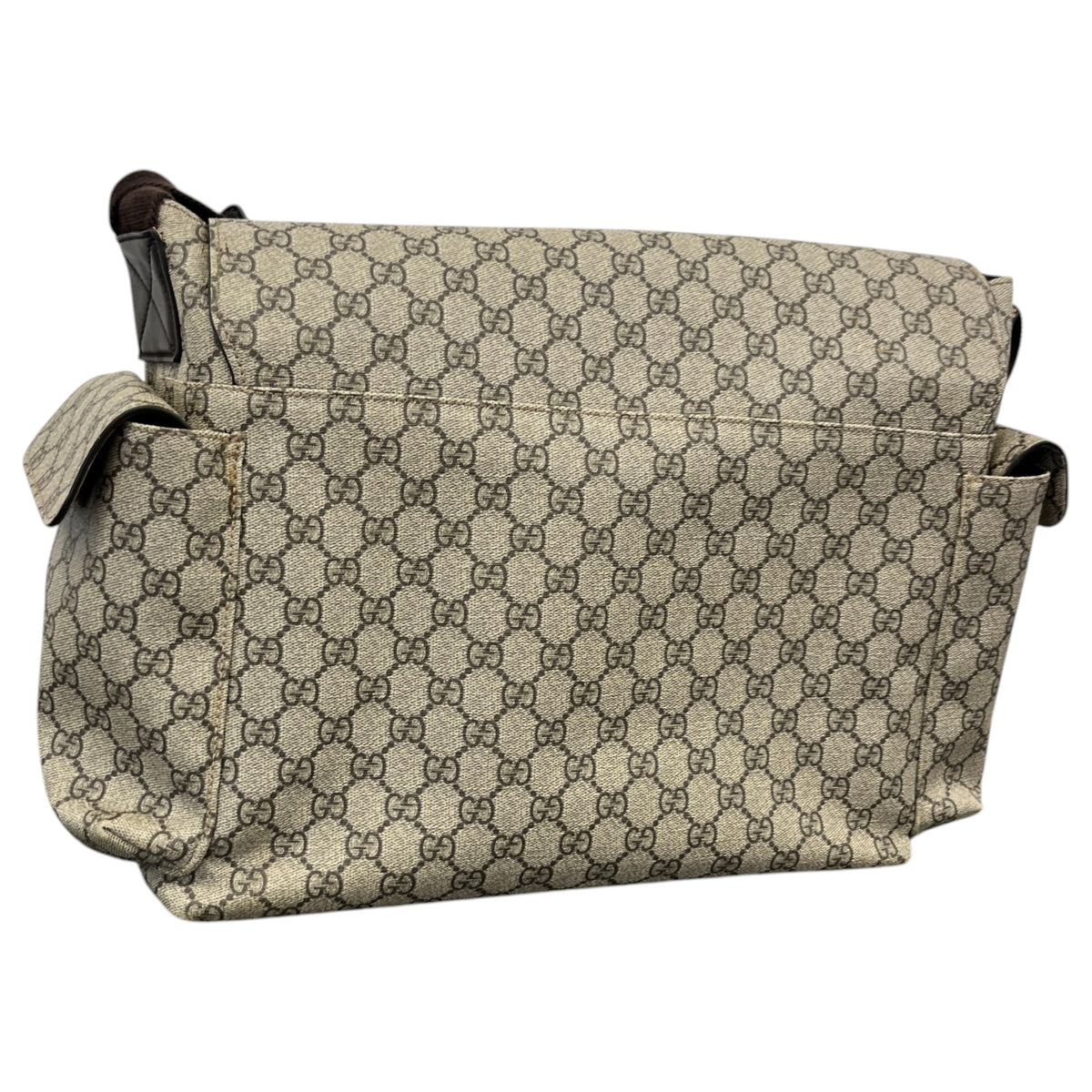 Men's GG Supreme Changing Baby Travel Bag Beige - Photo 9