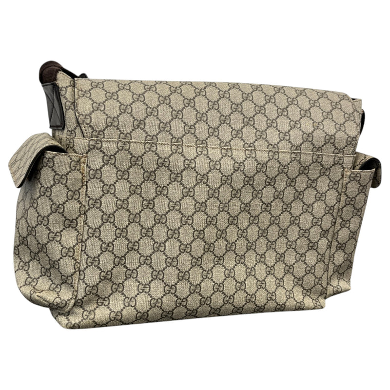 Men's GG Supreme Changing Baby Travel Bag Beige