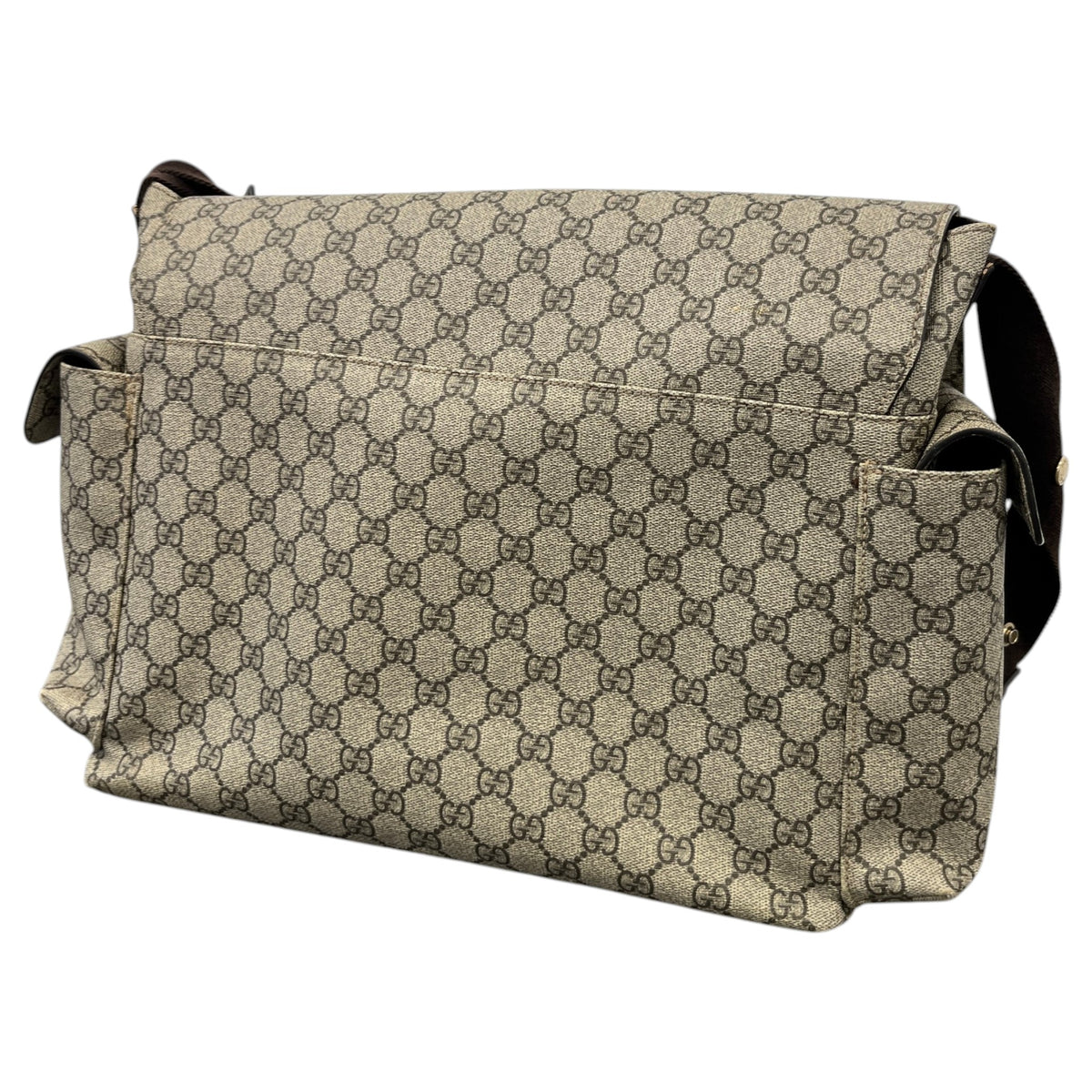 Men's GG Supreme Changing Baby Travel Bag Beige - Photo 10