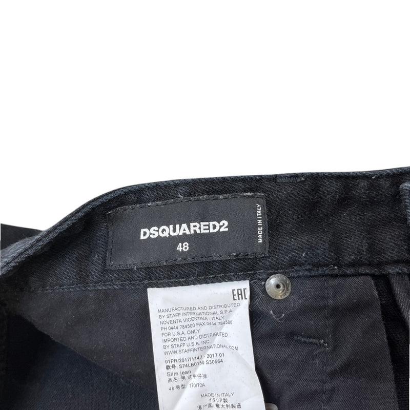 Men's Slim Fit Jeans Black Size IT 48 / UK 32