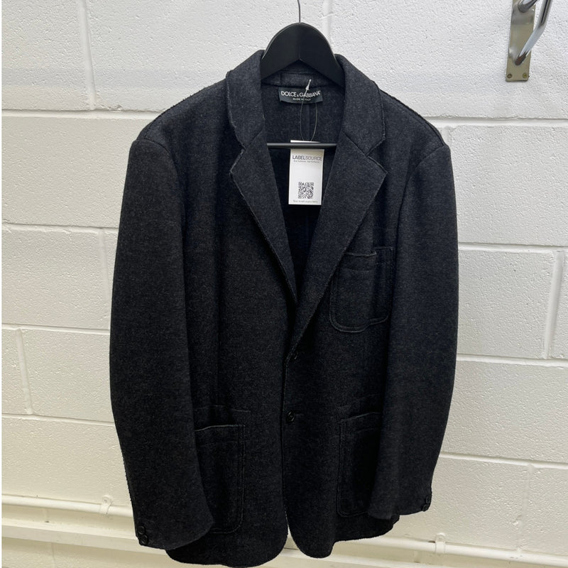 Men's Plaque Logo Jacket Charcoal Size IT 52 / XL
