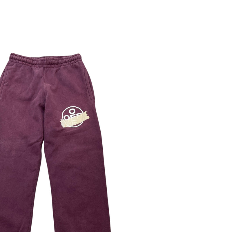 Men's Tape Diag Joggers Burgundy Size XS