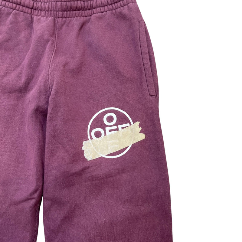 Men's Tape Diag Joggers Burgundy Size XS