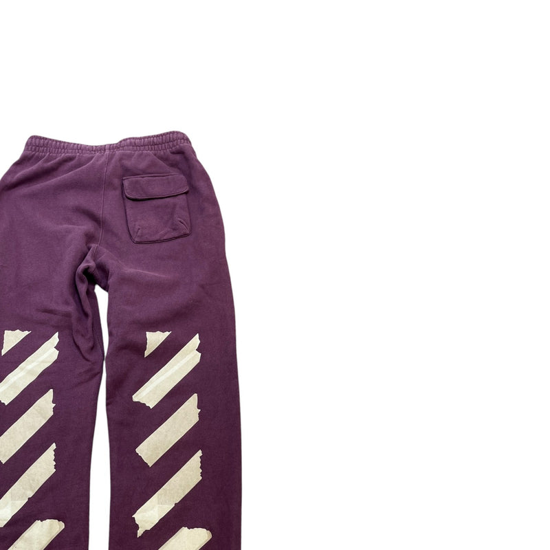 Men's Tape Diag Joggers Burgundy Size XS