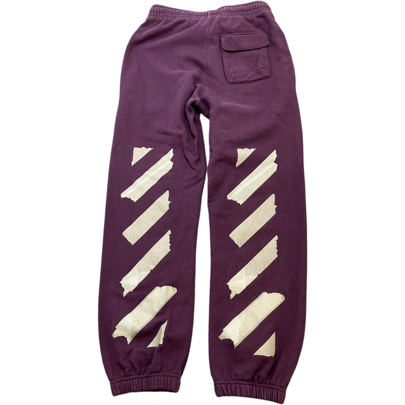 Men's Tape Diag Joggers Burgundy Size XS