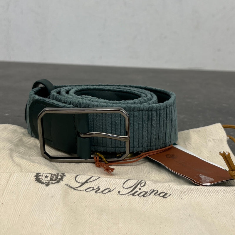 Men's Corduroy Belt Green Size Waist 32"