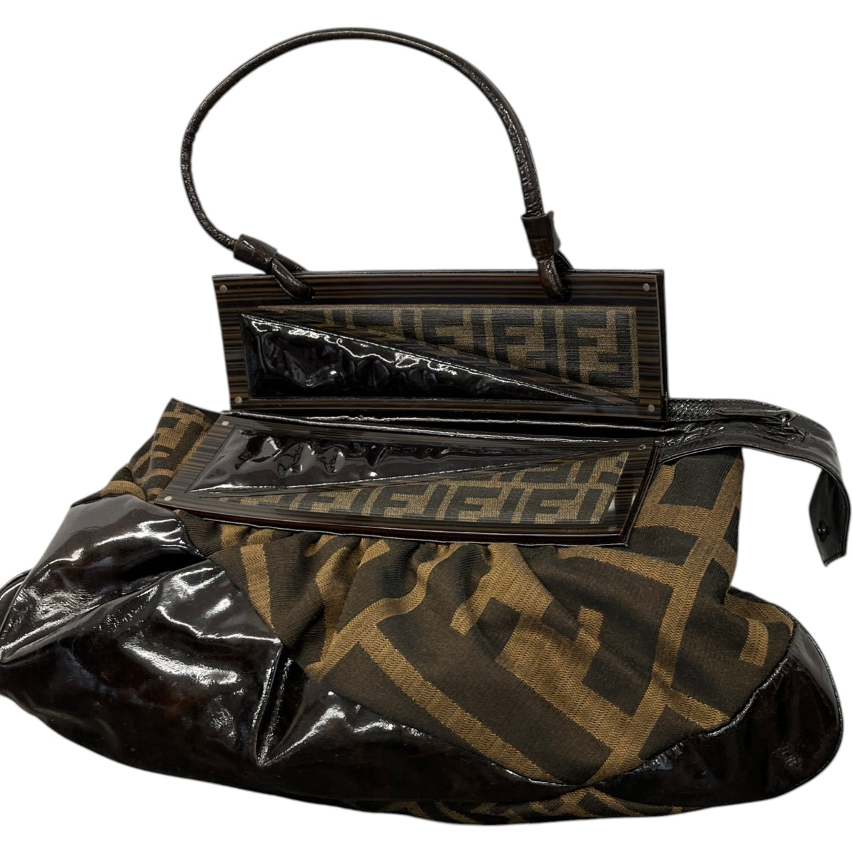 Women's Tobacco Zucca Convertible Handbag Brown - Photo 4
