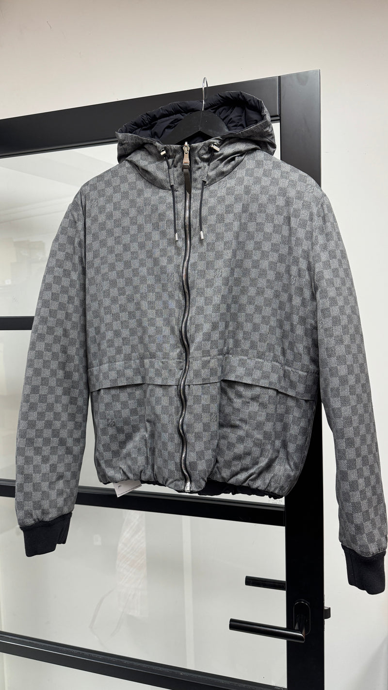 Men's Damier Graphite Reversible Down Jacket Black Size IT 48 / M
