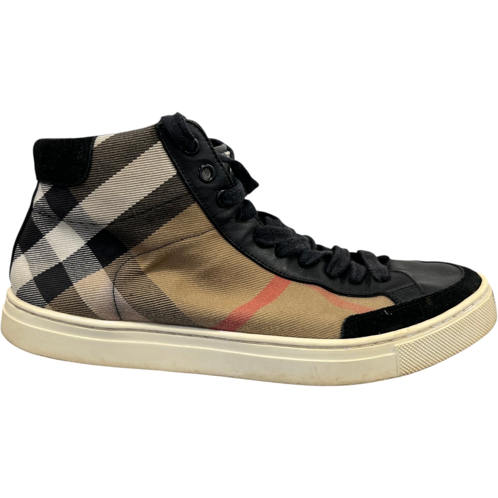Women's Checkered High Trainers Beige Size EU 39 / UK 6 - Photo 1