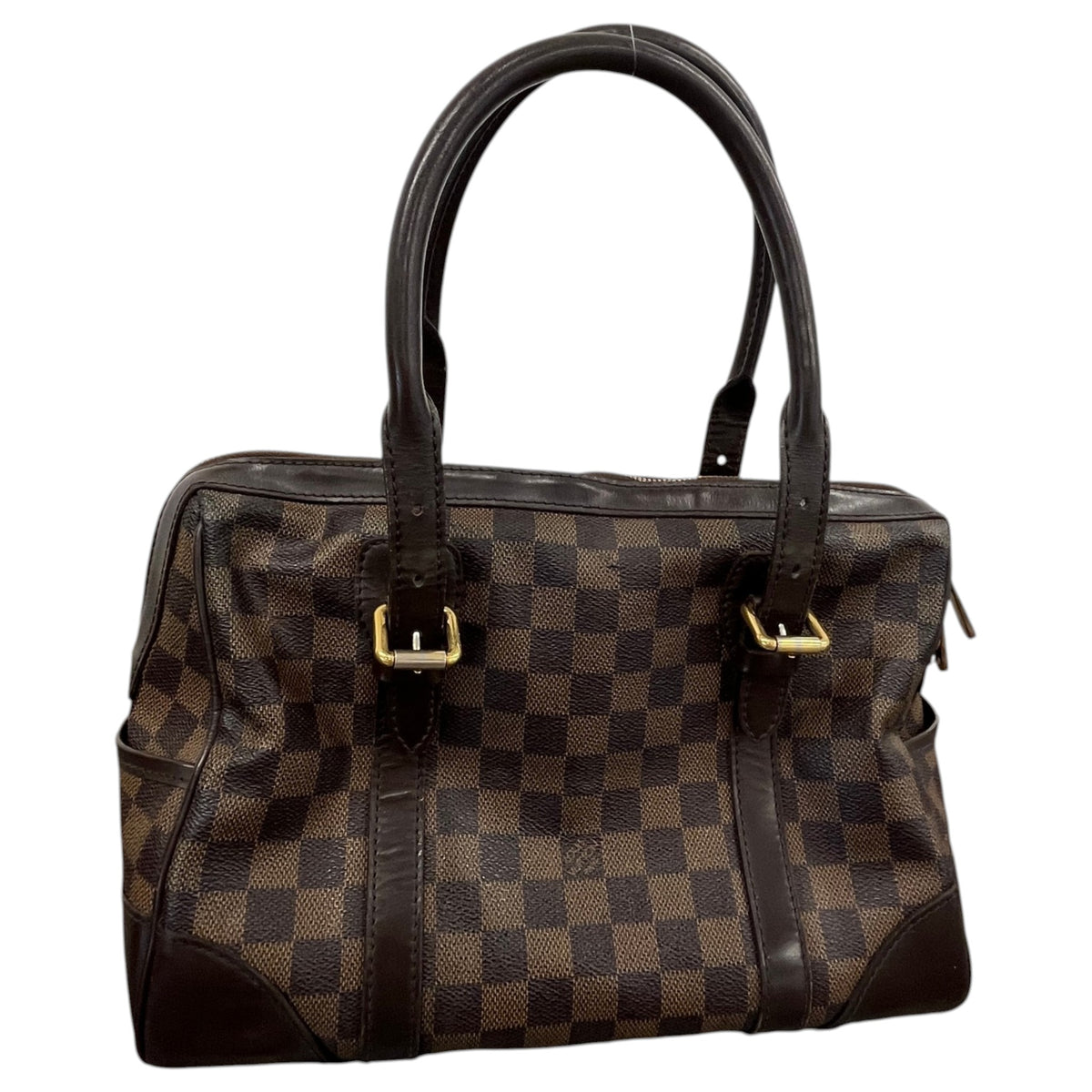Women's Damier Ebene Berkeley Handbag Brown - Photo 9