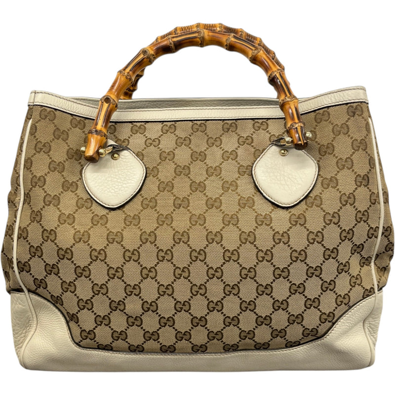 Women's Diana Bamboo Tote Handbag Beige