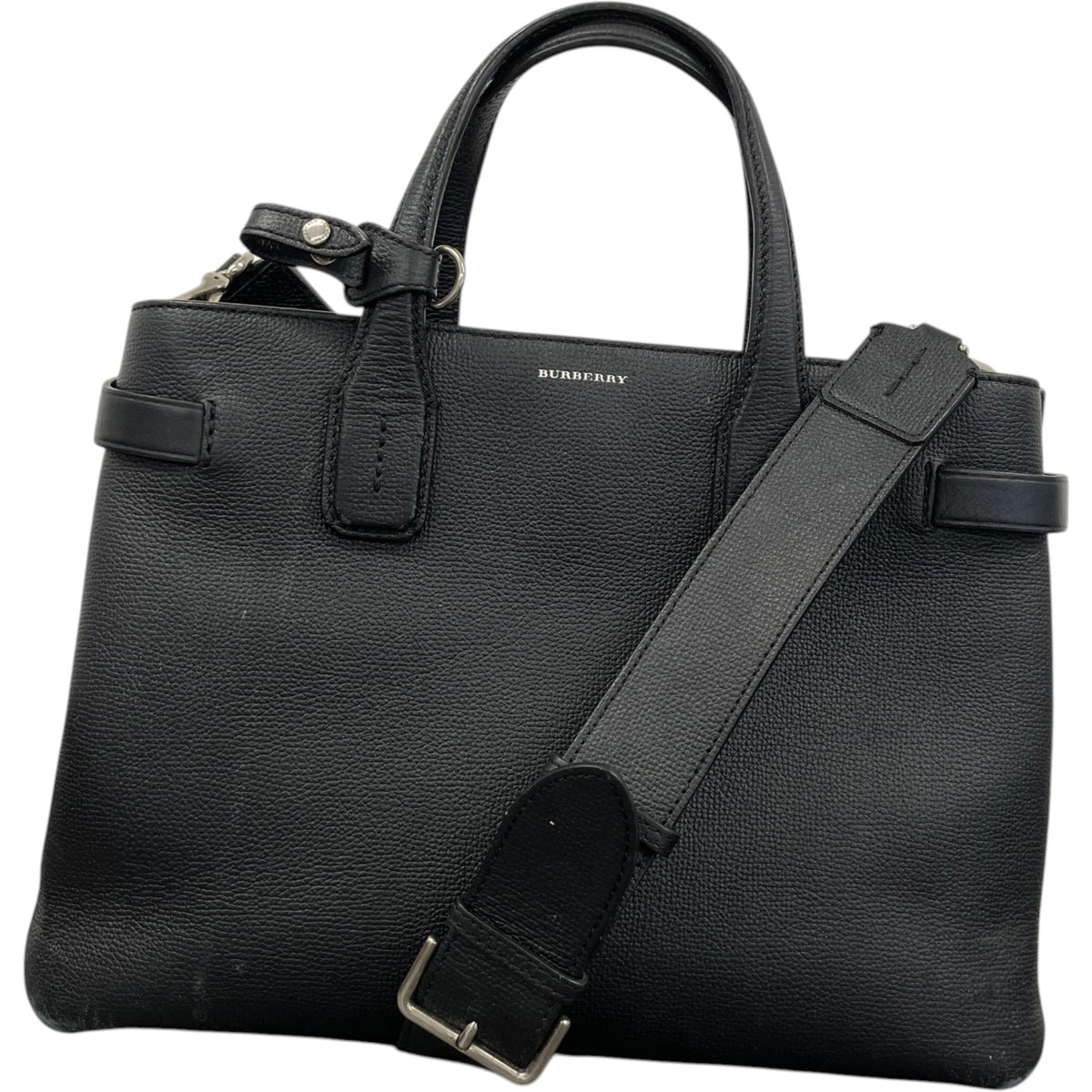 Women's Medium Banner Tote Handbag Black - Photo 1