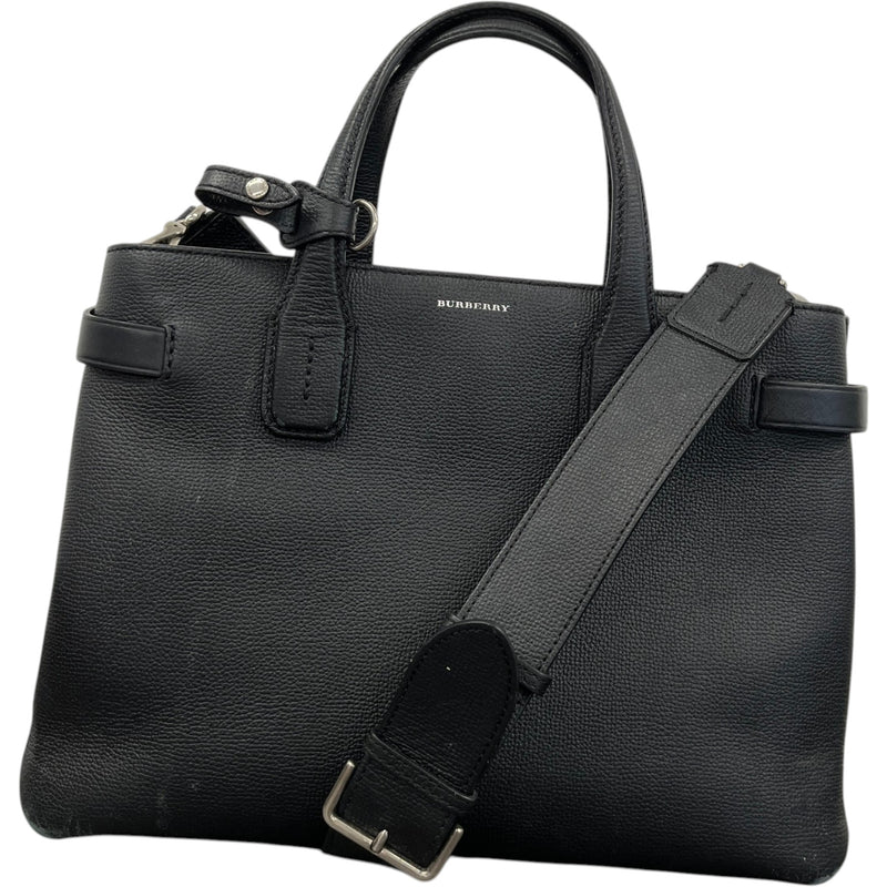 Women's Medium Banner Tote Handbag Black