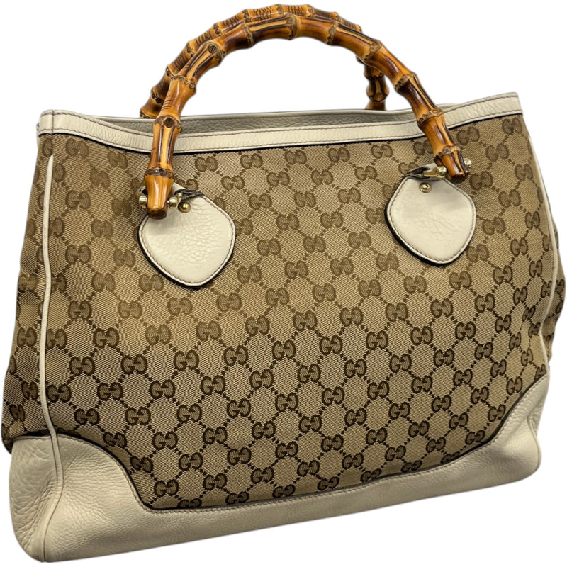 Women's Diana Bamboo Tote Handbag Beige