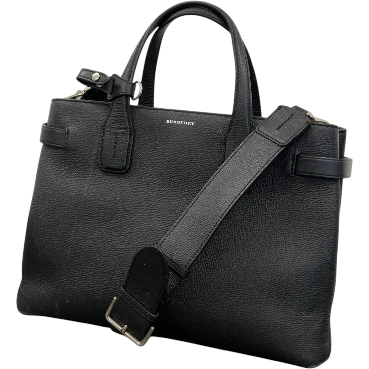 Women's Medium Banner Tote Handbag Black - Photo 5