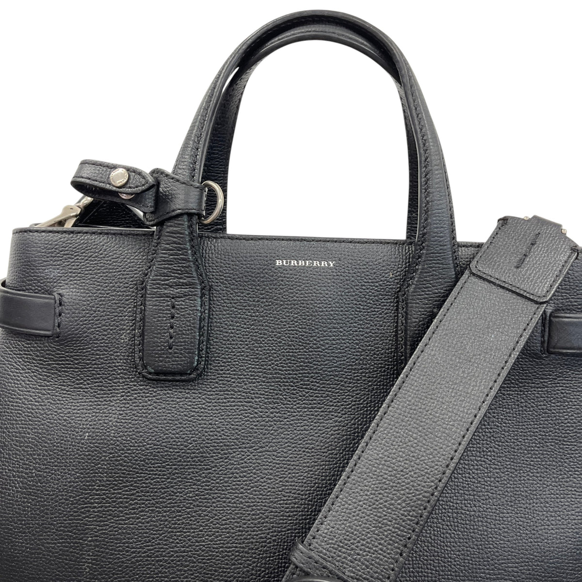Women's Medium Banner Tote Handbag Black - Photo 10