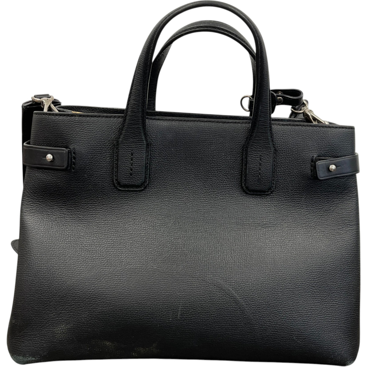Women's Medium Banner Tote Handbag Black - Photo 3