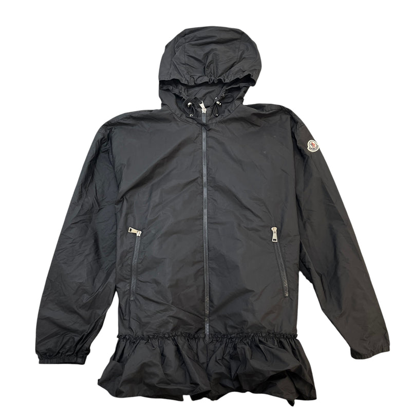 Women's Sarcelle Ruffled Peplum Windbreaker Black Size UK 18-20