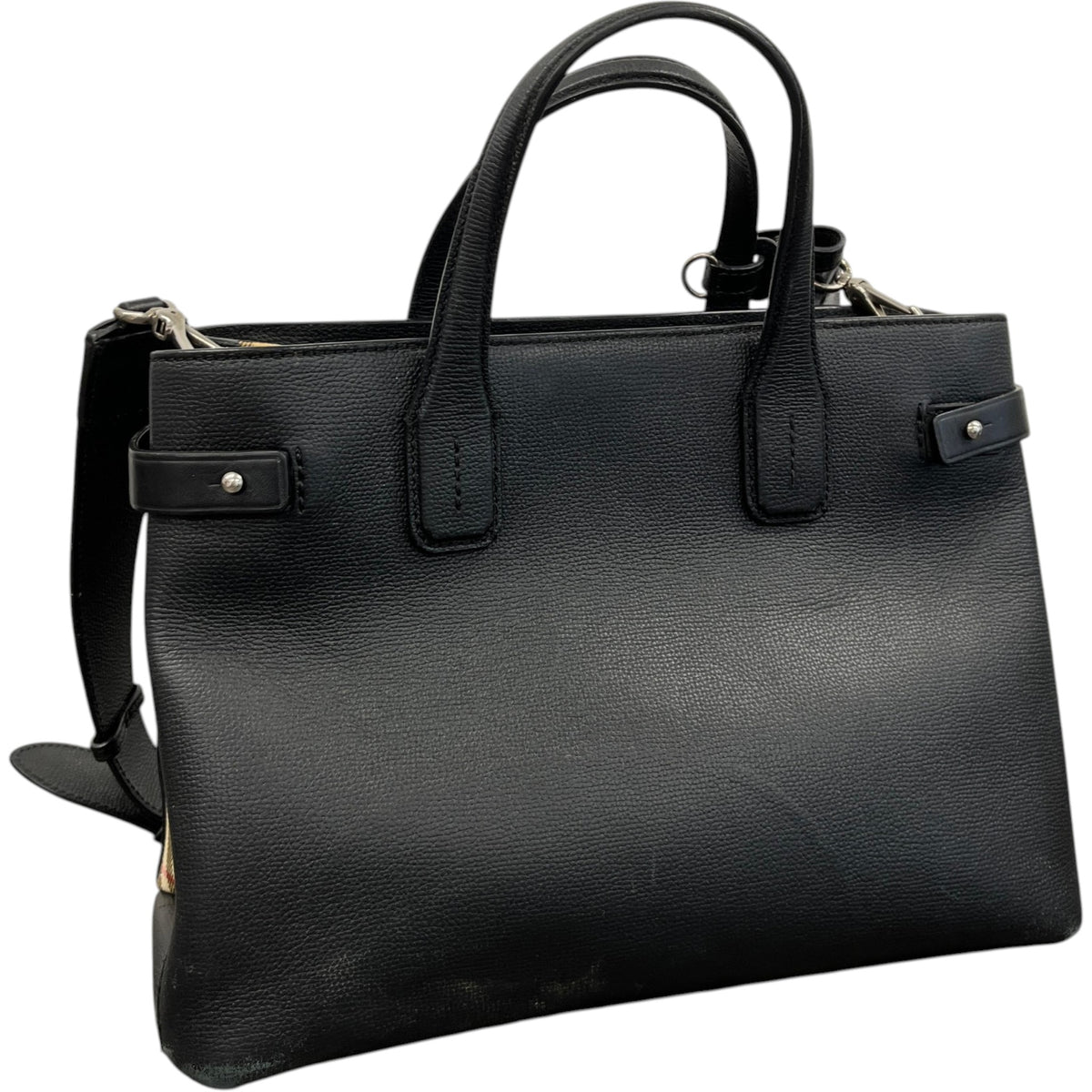 Women's Medium Banner Tote Handbag Black - Photo 8